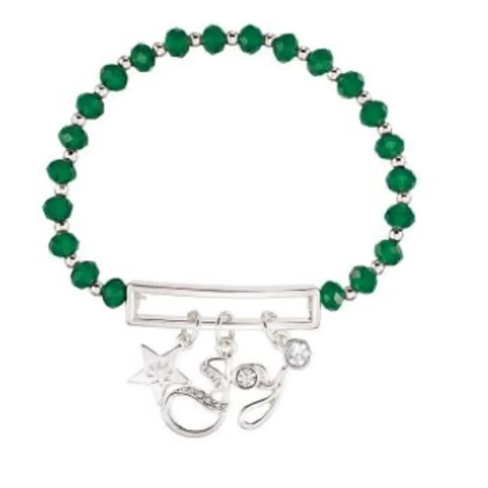 Holiday Cheer Stretch Braclet with JOY Charm